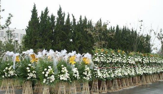 花篮成排